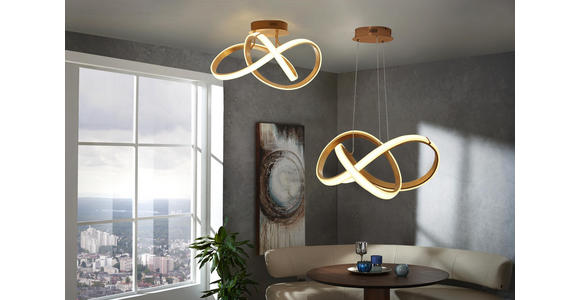 LED-DECKENLEUCHTE - Goldfarben, Design, Kunststoff/Metall (59/29/59cm) - Ambiente
