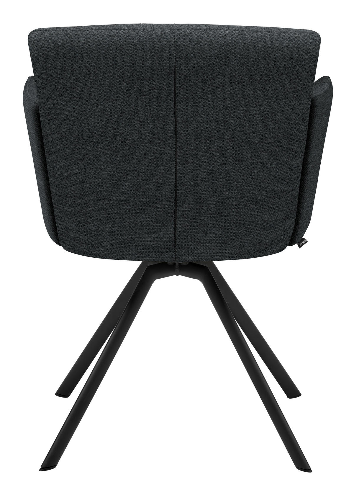 ARMLEHNSTUHL Webstoff  - Fango/Anthrazit, Design, Textil/Metall (58/83/62cm) - Venjakob