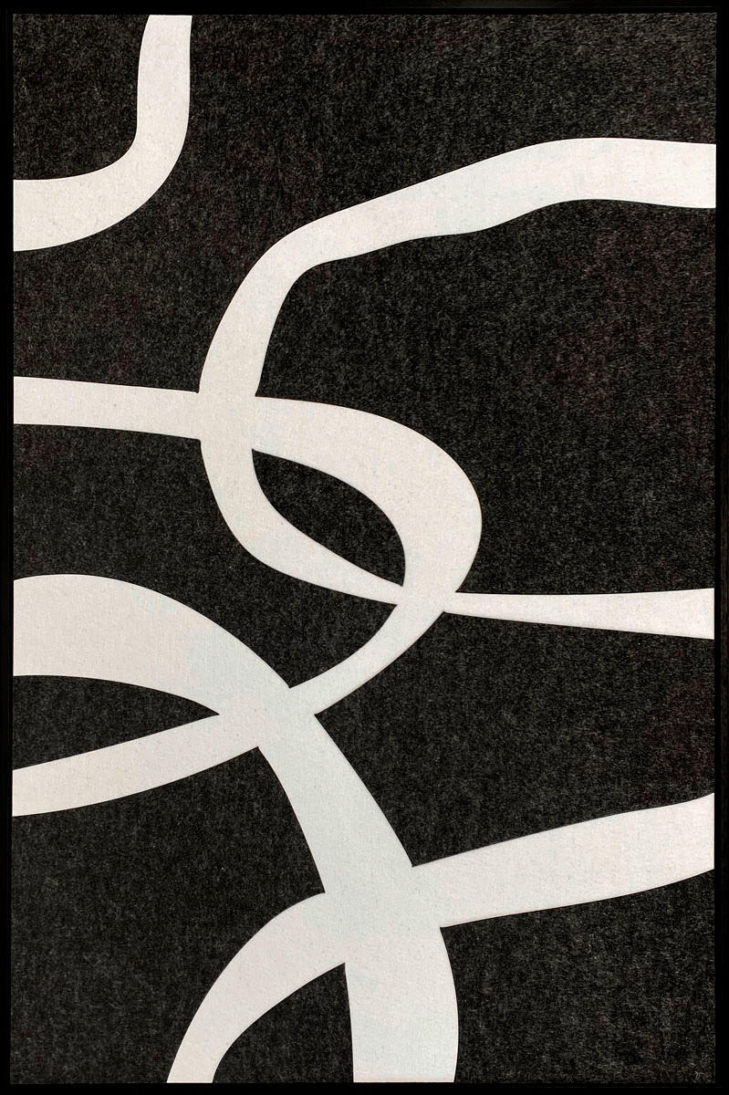 Wandkraft Bild Feltro Acustico Anthrazit, Weiß 80x120x10 cm