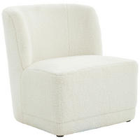 SESSEL Bouclé Weiß    - Weiß, MODERN, Holz/Textil (64/71/73cm) - Livetastic