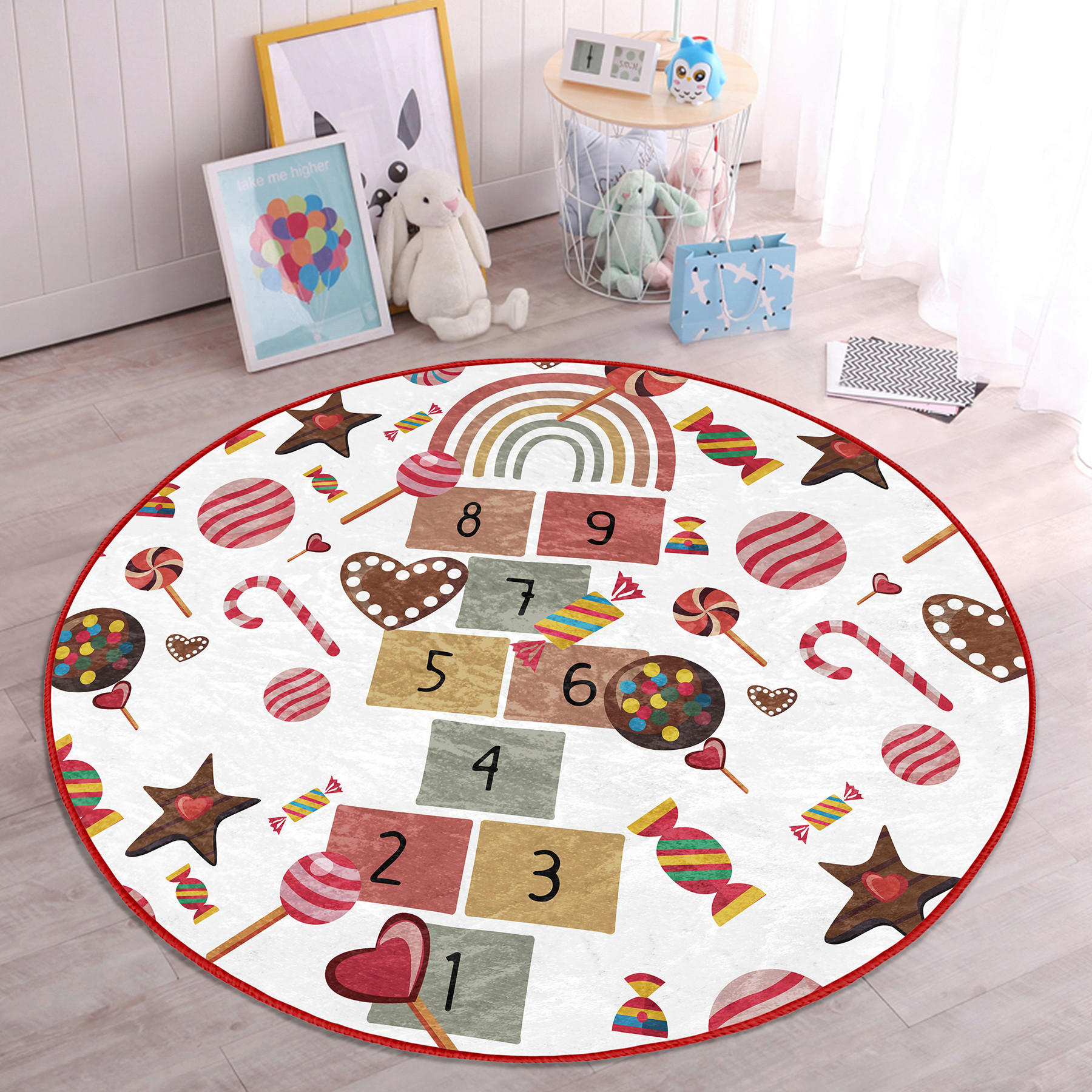 XXXLutz Kinderteppich Mehrfarbig 180x180 cm