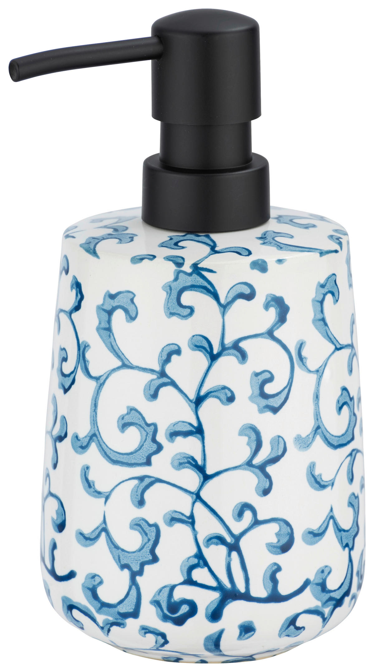 SEIFENSPENDER  - Blau/Schwarz, Basics, Keramik (8,5/15/8,5cm) - Wenko