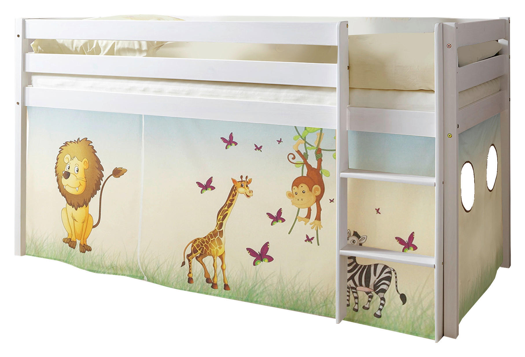 MID.YOU VYSOKÁ POSTEL, 90/200 cm vícebarevná, bílá