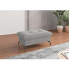HOCKERTextil Hellgrau  - Hellgrau/Schwarz, Konventionell, Textil/Metall (102/47/69cm) - Sit & More