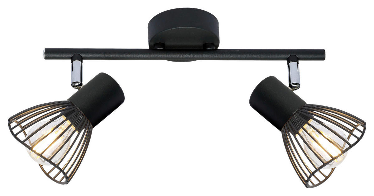 DECKENSTRAHLER 8/39/15 cm   - Schwarz, Basics, Metall (8/39/15cm)