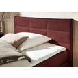 BOXSPRINGBETT 140/200 cm  in Rotbraun  - Rotbraun/Alufarben, KONVENTIONELL, Textil/Metall (140/200cm) - Dieter Knoll