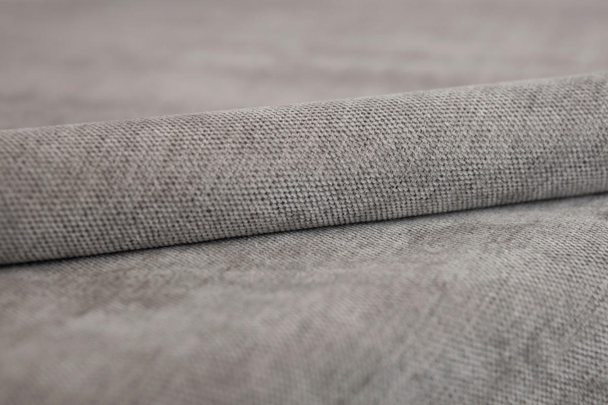 ECKSOFA in Webstoff Grau  - Schwarz/Grau, Design, Textil/Metall (314/211cm) - Stylife