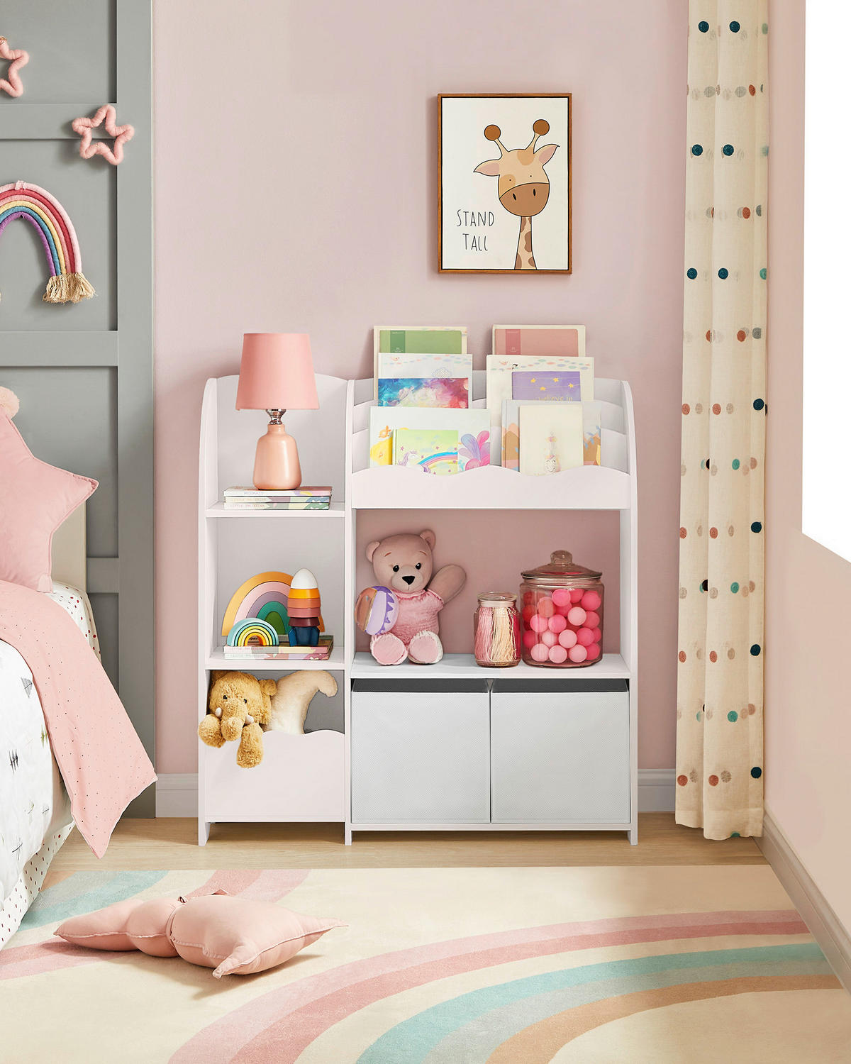 KINDERREGAL 62,5/70,2/29,5 cm  - Weiß, MODERN, Holzwerkstoff/Textil (62,5/70,2/29,5cm) - MID.YOU