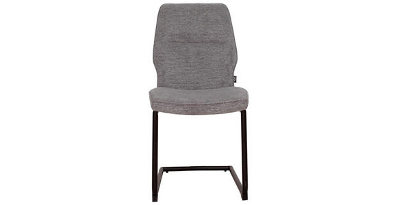 SCHWINGSTUHL in Eisen Mikrofaser - Schwarz/Grau, Design, Textil/Metall (45/91/62cm) - Xora