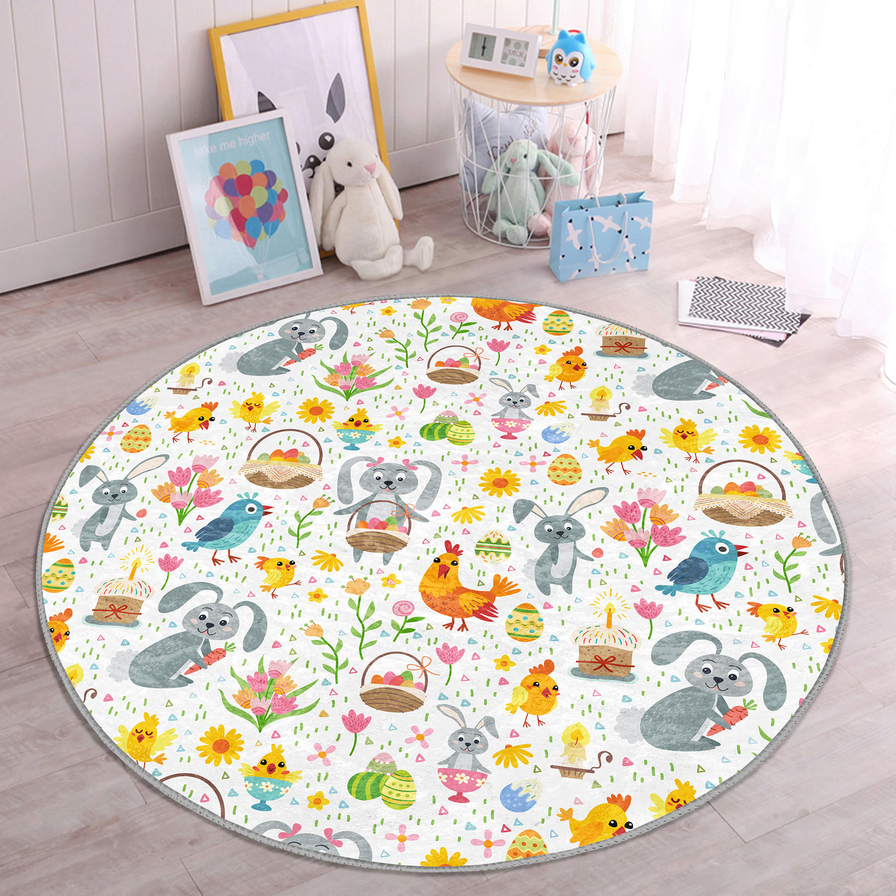 KINDERTEPPICH 180/180 cm Multicolor rund  - Multicolor, Basics, Textil (180/180cm)