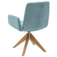 ARMLEHNSTUHL  in Cord  - Naturfarben/Hellblau, Design, Holz/Textil (61/88/66cm) - Dieter Knoll