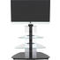 TV-RACK Glas, Metall Schwarz - Schwarz, Design, Glas/Metall (90/120/54.5cm)