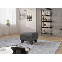 HOCKER in Textil Anthrazit  - Wengefarben/Anthrazit, KONVENTIONELL, Holz/Textil (58/48/58cm) - Sit & More