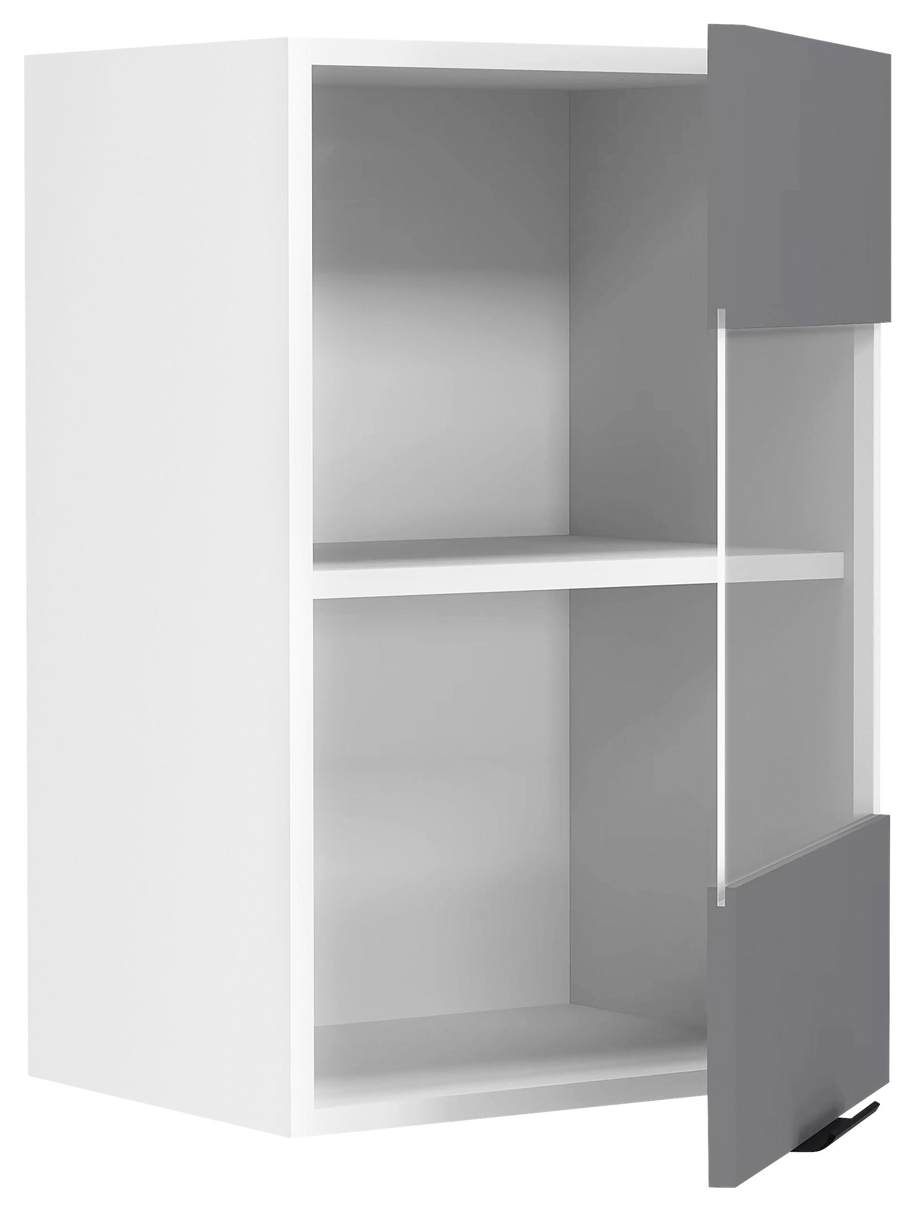VÄGGSKÅP 40/60/31 cm  i antracit, vit  - vit/svart, Trend, trämaterial/glas (40/60/31cm) - MID.YOU