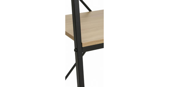 REGAL Naturfarben, Schwarz  - Schwarz/Naturfarben, Basics, Holzwerkstoff/Metall (60,5/148,5/34cm) - Xora