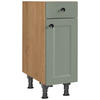 SCHUBKASTENUNTERSCHRANK 30/87/56 cm  in Grün, Eichefarben  - Eichefarben/Schwarz, MODERN, Holzwerkstoff/Metall (30/87/56cm) - Nobilia