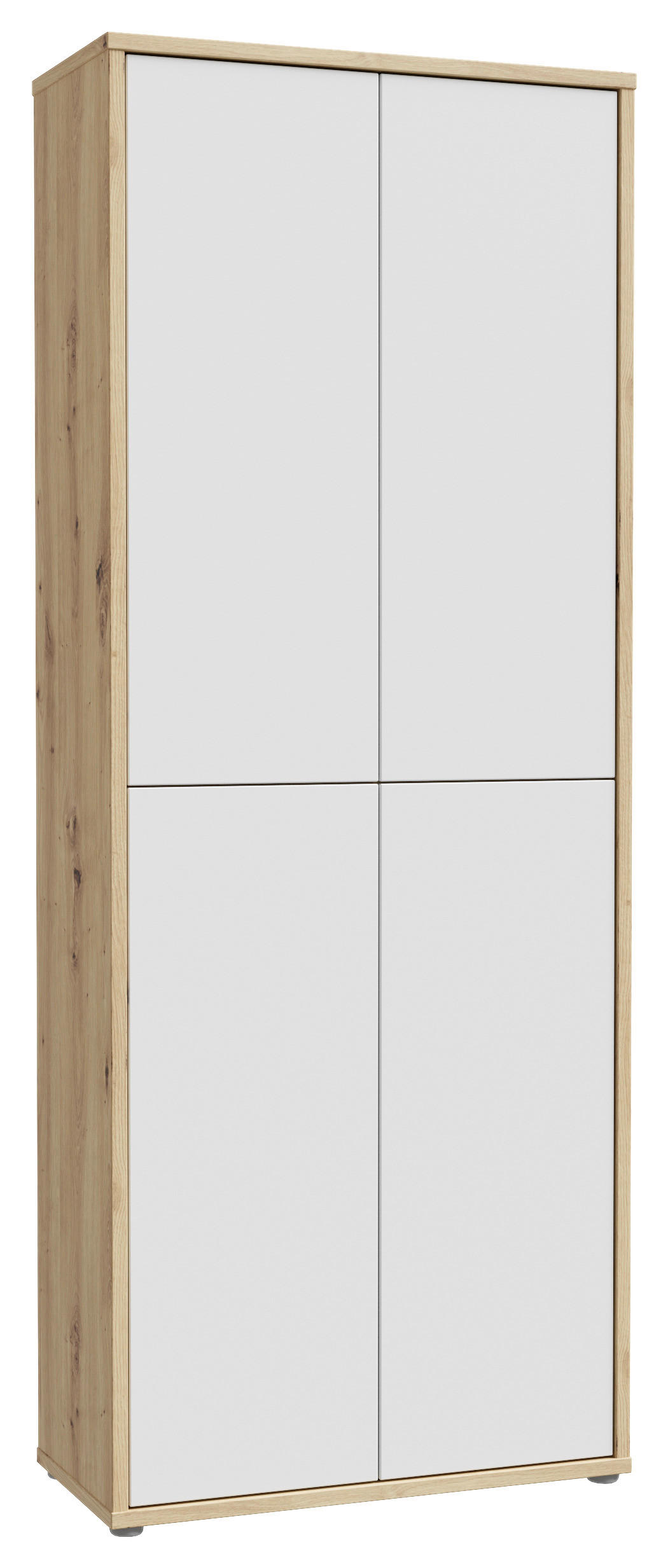 SCHUHSCHRANK Eiche Artisan, Hellgrau  - Hellgrau/Eiche Artisan, MODERN, Holzwerkstoff/Kunststoff (74,5/191,9/34,9cm) - Xora