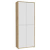 SCHUHSCHRANK Hellgrau, Eiche Artisan  - Hellgrau/Eiche Artisan, MODERN, Holzwerkstoff/Kunststoff (74,5/191,9/34,9cm) - Xora