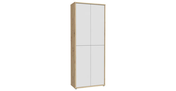 SCHUHSCHRANK 74,5/191,9/34,9 cm - Hellgrau/Eiche Artisan, MODERN, Holzwerkstoff/Kunststoff (74,5/191,9/34,9cm) - Xora