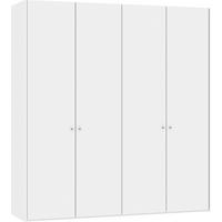 FALTTÜRENSCHRANK  in Weiß  - Silberfarben/Weiß, Design, Glas/Holzwerkstoff (205,1/220/58,5cm) - Jutzler