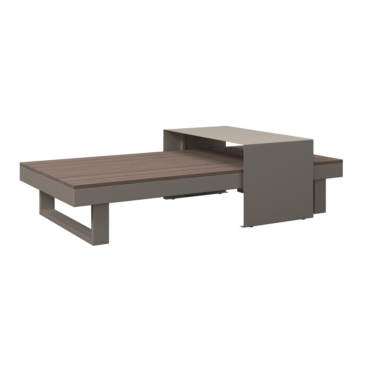 LOUNGEGARNITUR 4-teilig  245/329 cm  Aluminium  - Beige/Braun, MODERN, Kunststoff/Textil (245/329cm) - Ambia Garden
