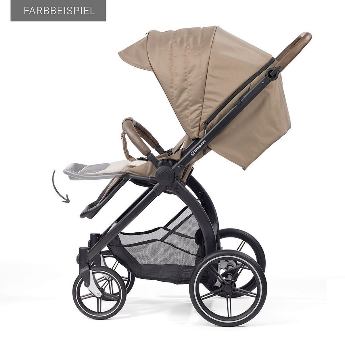 KOMBIKINDERWAGEN FX4 Swing Set  - Schwarz/Hellgrün, Basics, Metall (100/55/130cm) - Gesslein