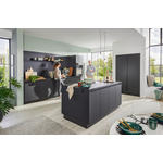 EINBAUKÜCHE   - Eichefarben/Schwarz, Design, Holzwerkstoff - Dieter Knoll