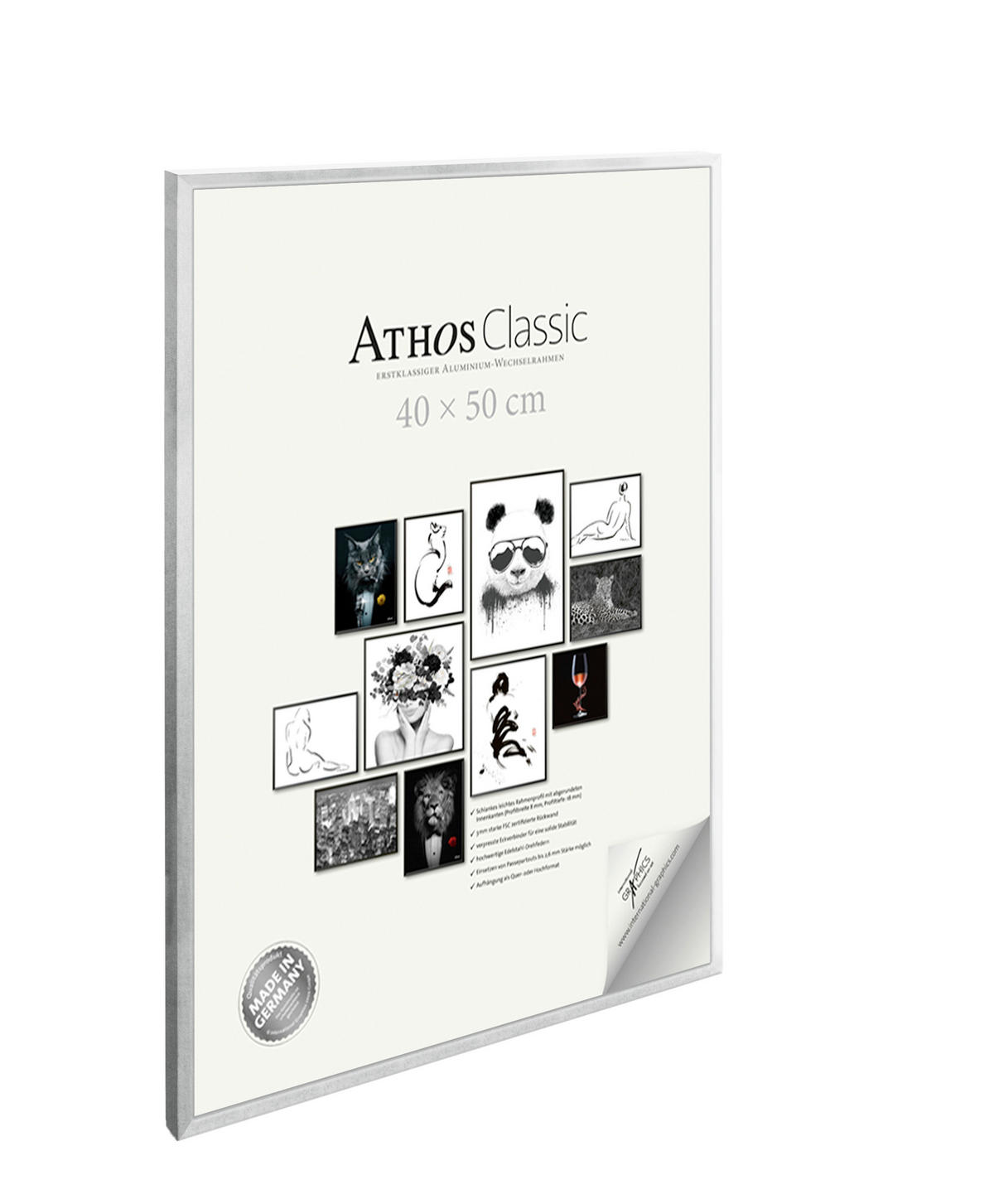 BILDERRAHMEN - Chromfarben, Basics, Papier/Holzwerkstoff (40/50/1,8cm)