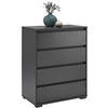 KOMÓD 80/103/48 cm  - antracit, Design, műanyag/faalapú anyag (80/103/48cm) - Carryhome