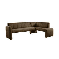 UGAONA KLUPA  braon   - boja hrasta/braon, Moderno, drvo/tekstil (245/159cm) - Livetastic