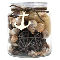 DEKORATIONSGLAS 16,5 cm  - cremefärgad, Lifestyle, glas/naturmaterial (13,5/16,5/13,5cm) - Kayoom
