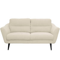2,5-SITZER Webstoff Creme  - Creme/Schwarz, Design, Holz/Textil (187/87/88cm) - Livetastic