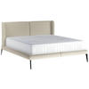 Polsterbett inkl. Matratze Matratze, gepolstertes Kopfteil, Topper 180/200 cm  in Creme  - Creme/Schwarz, MODERN, Textil/Metall (180/200cm) - Livetastic