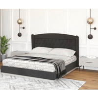 Pat 160x200 Cm, gri, gri închis - gri închis/gri, Modern, textil/material pe bază de lemn (160/200cm) - Novel