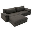 ECKSOFA  in Webstoff Anthrazit  198/306 cm  - Anthrazit/Schwarz, MODERN, Kunststoff/Textil (198/306cm) - Carryhome