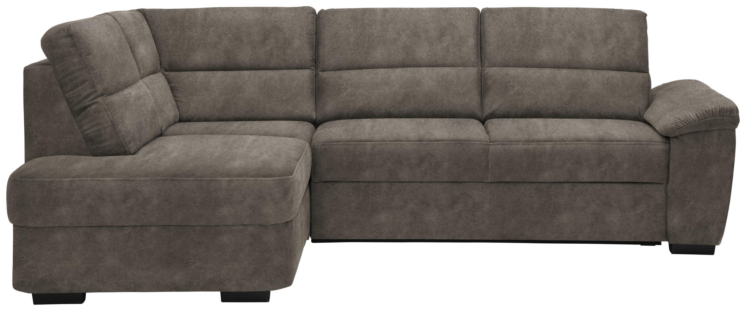 ECKSOFA Hellbraun Lederlook  - Hellbraun/Dunkelbraun, KONVENTIONELL, Kunststoff/Textil (193/251cm) - Cantus