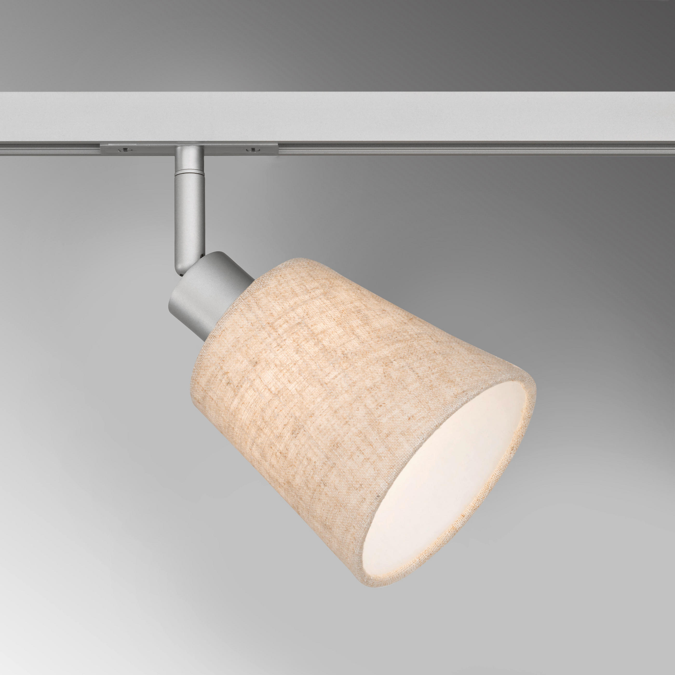 SCHIENENSYSTEM - Sandfarben/Silberfarben, Basics, Textil/Metall (11/23,00cm) - Fischer & Honsel
