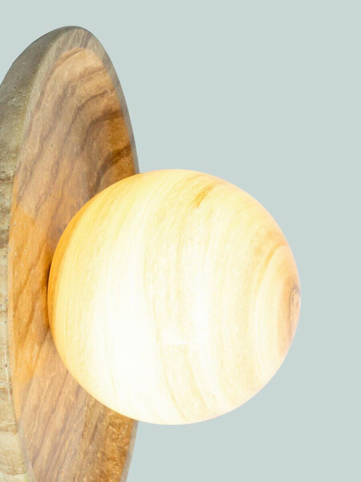 WANDLEUCHTE It's about RoMi 25/25/16 cm  - Sandfarben, Trend, Glas/Stein (25/25/16cm) - It's about Romi