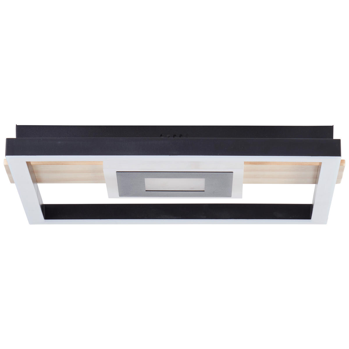 LED-DECKENLEUCHTE   - Hellbraun/Schwarz, Design, Holz/Kunststoff (5,5/29,5/27,5cm) - Brilliant