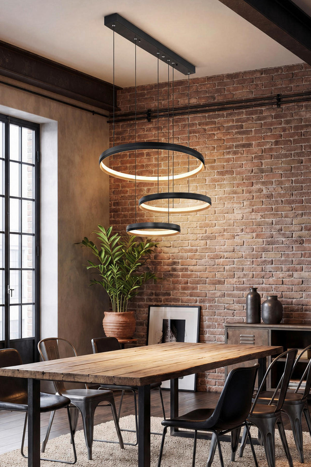 LED-HÄNGELEUCHTE Halli 76,7/50,3/150 cm  - Goldfarben/Opal, Design, Kunststoff/Metall (76,7/50,3/150cm) - Globo