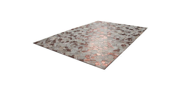 FLACHWEBETEPPICH 80/150 cm Spark 210 Elfenbein / Chrom Creme, Roségold  - Roségold/Creme, Design, Leder/Textil (80/150cm) - Novel