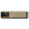 LOWBOARD  in 188/46/40 cm  - Eiche Artisan/Grau, Design, Glas/Holzwerkstoff (188/46/40cm) - MID.YOU