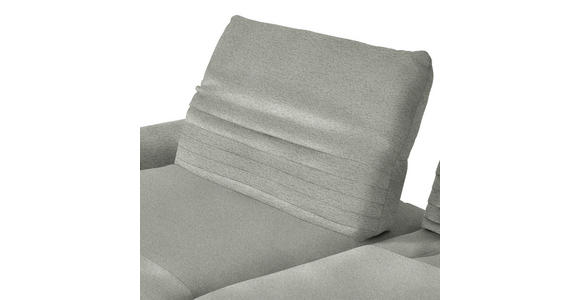 ECKSOFA  in Chenille Hellgrau  170-195/280 cm  - Hellgrau/Schwarz, Design, Textil/Metall (170-195/280cm) - Dieter Knoll
