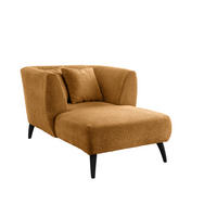 XXL-SESSEL in Bouclé Goldfarben  - Goldfarben/Schwarz, Modern, Holz/Textil (108/84/155cm) - MID.YOU