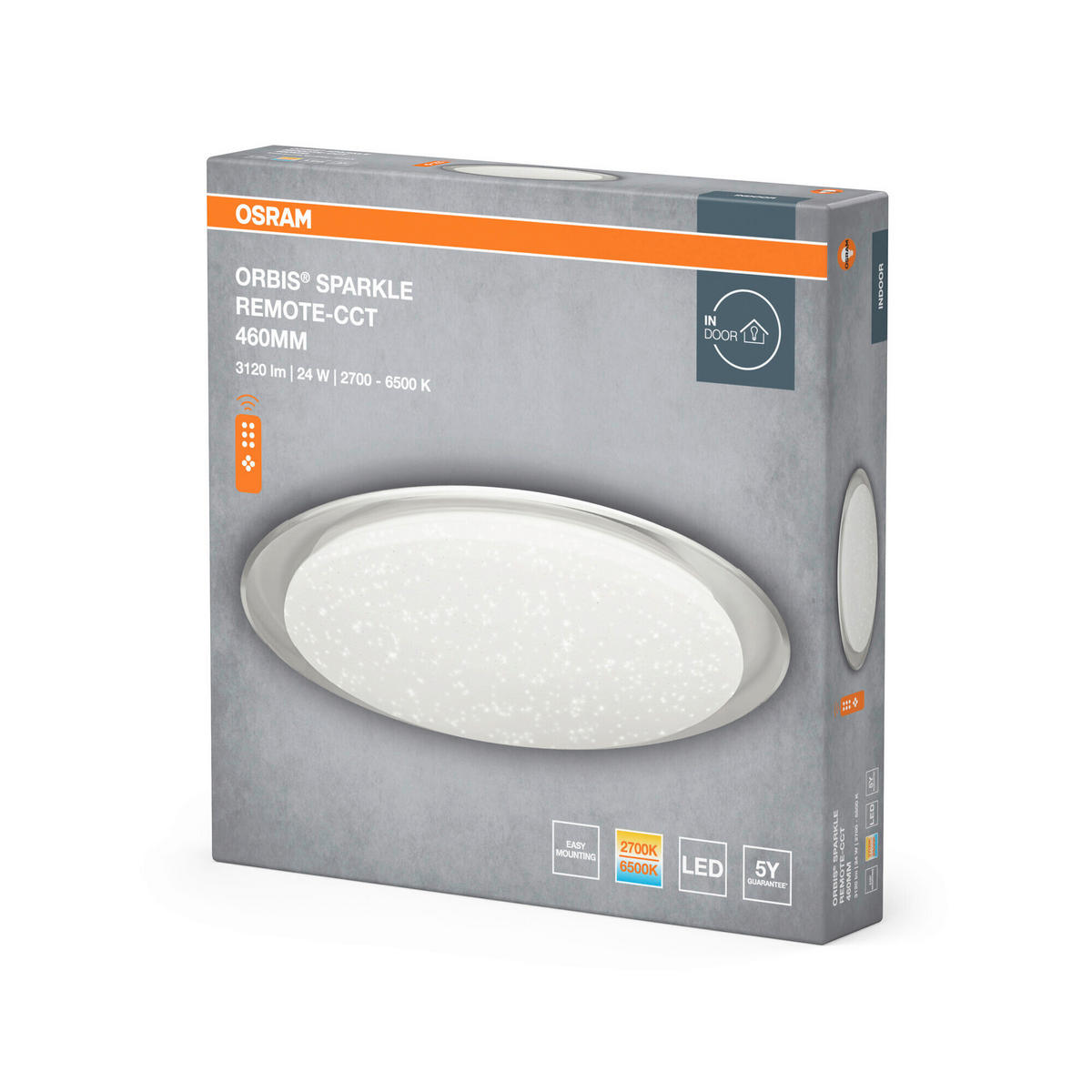 LED-DECKENLEUCHTE 50/9,1 cm   - Weiß, Basics, Kunststoff/Metall (50/9,1cm) - Osram