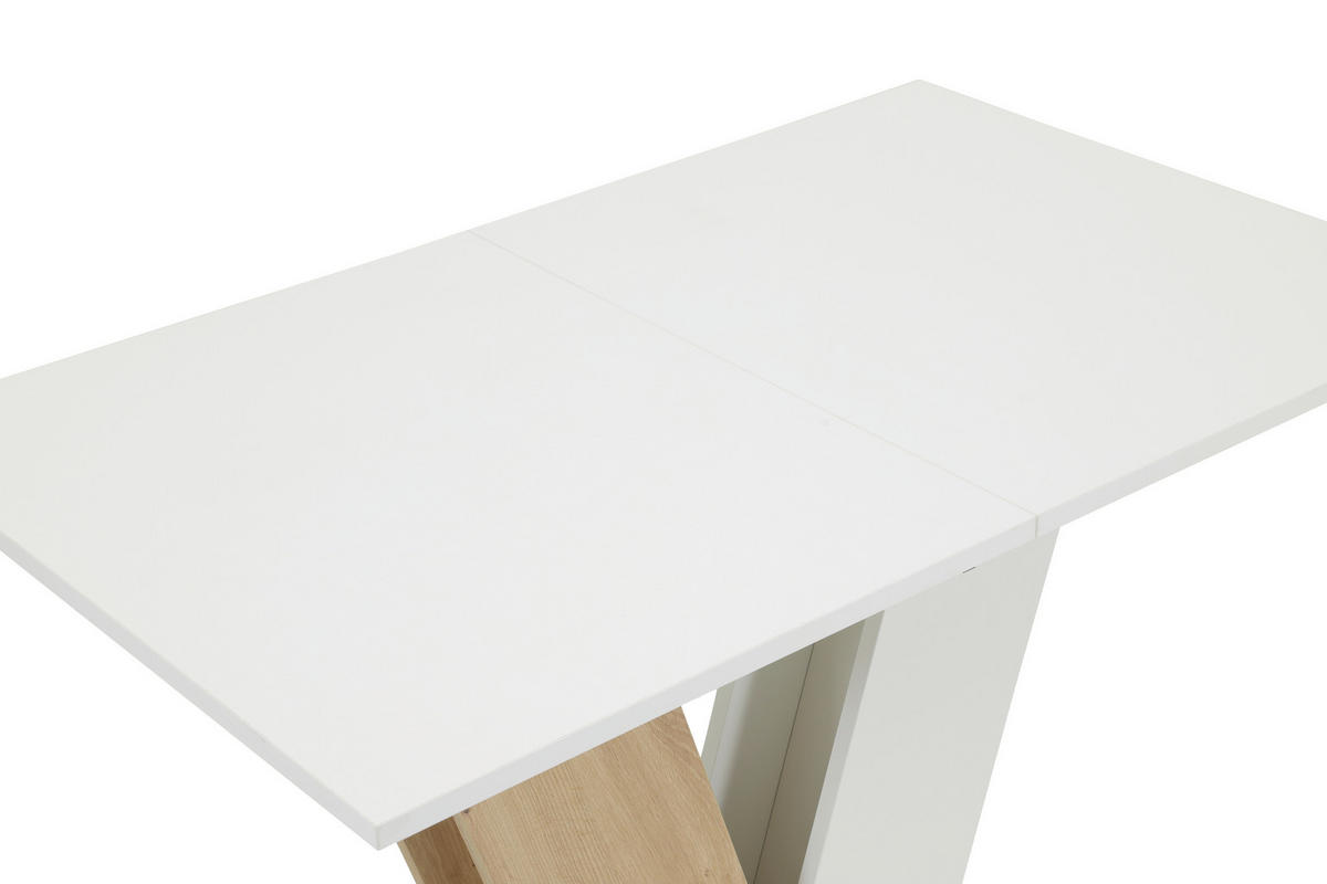 ESSTISCH Weiß, Eiche Artisan rechteckig  ausziehbar  - Weiß/Eiche Artisan, MODERN, Holzwerkstoff (110-150/76/70cm) - MID.YOU