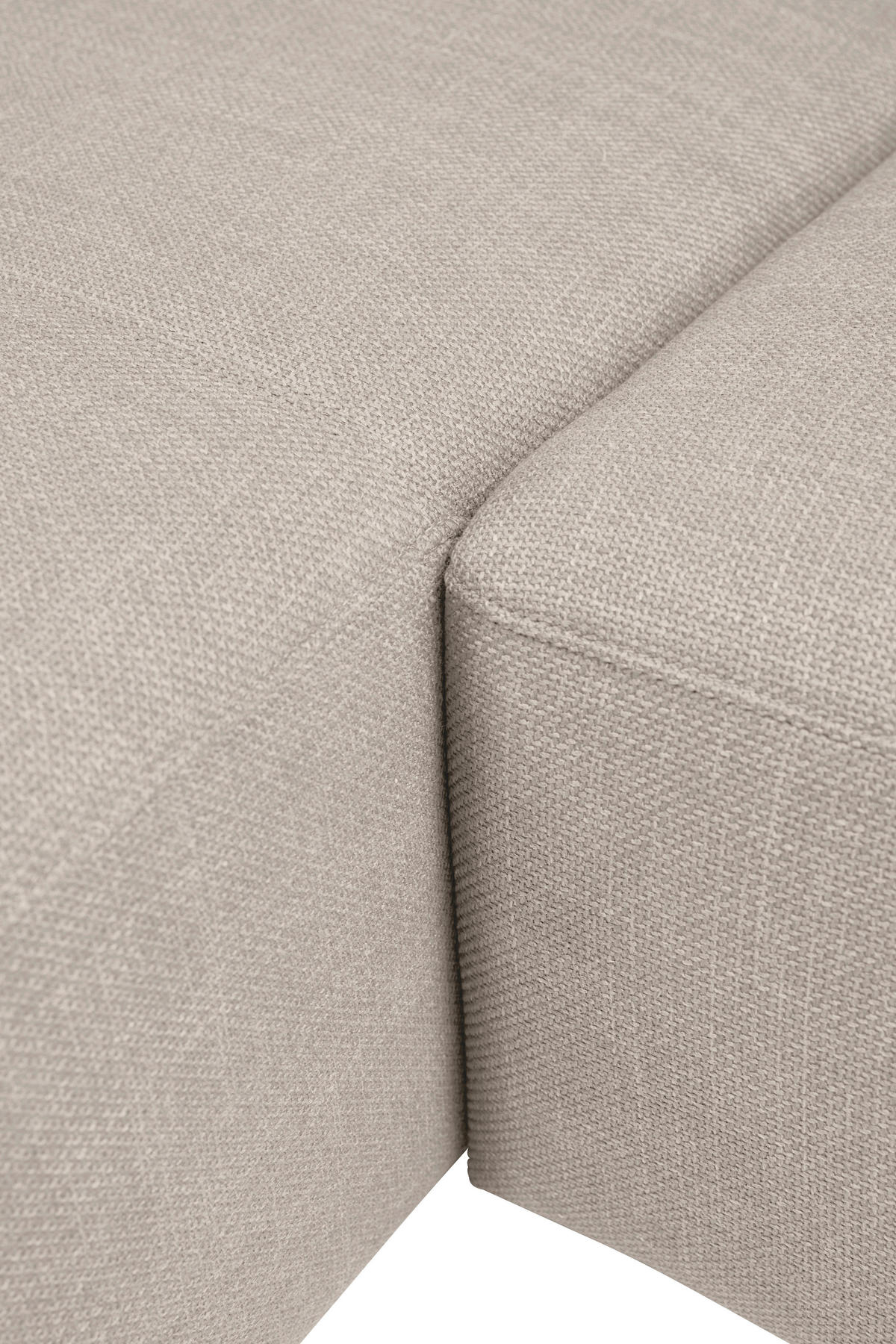 ECKSOFA inkl. Funktion Heaven Beige Flachgewebe  - Chromfarben/Beige, KONVENTIONELL, Textil/Metall (162/242cm) - Tom Tailor