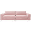 3-SITZER-SOFA in Chenille Rosa  - Schwarz/Rosa, Design, Kunststoff/Textil (290/86/127cm) - Lomoco