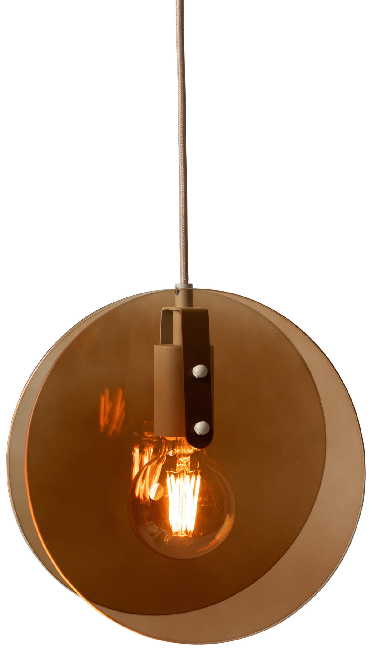 HÄNGELEUCHTE 21,5/278,5 cm  - Braun, Design, Glas/Metall (21,5/278,5cm) - It's about Romi