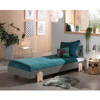 KINDER-/JUNIORBETT - Kieferfarben/Grau, MODERN, Holz/Holzwerkstoff (90/200cm) - Vipack